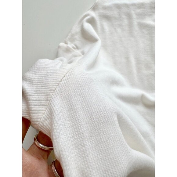 NWOT AG ADRIANO GOLDSCMIED Chels Ivory Dust Jersey Turtleneck T-Shirt, Size S - Picture 9 of 14